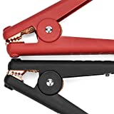 Spartan Power Replacement Jumper Cable Heavy Duty Car Battery Clamps - Clamp Ends Replacements for Jump Starter Cables - Two Clamps, Red & Black