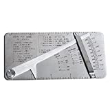 Co-link Stainless Steel Pipe Pit Gage Welding Gauge 0 to 1/2" in 1/64" & .020 Increments for Measuring Wall Thickness of Pipe or Plate