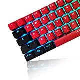 XVX Keycaps, Custom Keycap, Keycaps 60 Percent, PBT Keycaps 104 Keys, OEM Profile, Suitable for Cherry MX Switch/RK 61 / Anne pro 2 Mechanical Keyboard (Red and Black keycaps)