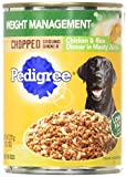 Pedigree Chopped Ground Dinner Weight Management Chicken And Rice Wet Dog Food 13.2 Oz. (12 Count)