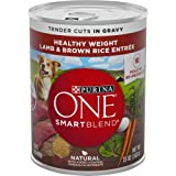 Purina ONE Weight Management, Natural Wet Dog Food, SmartBlend Healthy Weight Tender Cuts Lamb & Brown Rice - 13 oz Cans(pack of 12)