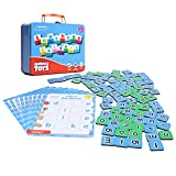 Barnacle Toys Lunchbox Letters, Phonics Games for Kids Ages 4-8, Includes 80 Magnetic Letter Tiles, 20 Literacy Games and a Lunchbox Magnetic Letter Board I Spelling Games for Kids Ages 6-8