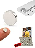 Small Tiny Refrigerator Magnets | 10x2.6mm & 5x3mm Round Brushed Nickel Style for Fridge, Office ,Dry Erase Board, Pack of 30 (5mmx 3mm)