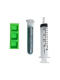 Gallium Liquid Metal 50 Grams, 99.99% Pure Melting Gallium - 50g Vial, Syringe, Silicone Mold Cubes, and Complete DIY Science Experiment Guide