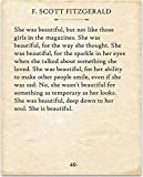 F. Scott Fitzgerald - She Was Beautiful. - 11x14 Unframed Typography Book Page Print - Great Gift Under $15 for Book Lovers