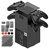 Dust Cover and Headset Holder for Xbox Series X, 16 in 1 Dust Filter Accessories for Xbox Series X, Top Dust-Proof Cover Set and Controller Mount Stand Holder for Xbox Series X Console