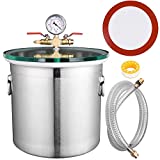 Yescom 5 Gallon Stainless Steel Vacuum Chamber Tempered Glass Lid kit Degassing Urethanes Silicones Epoxies
