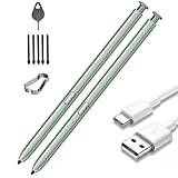 2PCS Replacement S Pen for Samsung Galaxy Note 20 Note 20 Ultra 5G (Without Bluetooth)+Tips/Nibs+Tweezer Type-C Charging Cable(Green)