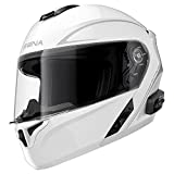 Sena Outrush R Bluetooth Modular Motorcycle Helmet with Intercom System (Gloss White, Large)