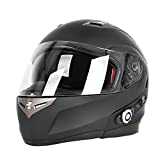Motorcycle Bluetooth Helmet, FreedConn BM2-S DOT Helmet with Bluetooth Built-in,2-Way interphone (Large 59-60CM) Modular Flip up Motorcycle Helmet Intercom Communication Range 500M FM Radio,Siri