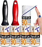 ezclean Lint Rollers for Pet Hair Extra Sticky [450 Sheets] of Tear-Off Line,Lint Remover for Clothes,Portable Lint Roller Refill, Lint Remover Brush, Pet Hair Remover for Dog Cat Hair, Clothes,Couch