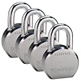 Master Lock - (4) High Security Pro Series Keyed Alike Padlocks 6230NKA-4 w/ BumpStop Technology