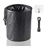 ROSON Foldable Car Garbage Can, 100% Leak-Proof Waterproof Car Trash Can Comfortable Multifuntional Artificial Leather Car Organizer Hanging for Headrest