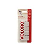 VELCRO Brand Mounting Squares | Pack of 12 | 7/8 Inch White | Adhesive Sticky Back Hook and Loop Fasteners for Home, Office or Crafting | Strong Secure Hold (90073)