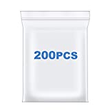 200 PCS 1.5" x 1.5" Thick 2.4 Mil Small Clear Zip Poly Bags Plastic Reclosable Zip Seal Lock Bags Necklace Ring Coin Beads Jewelry Pill Zipper Bag