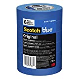 ScotchBlue Original Multi-Surface Painter's Tape, Blue, Paint Tape Protects Surfaces and Removes Easily, Multi-Surface Painting Tape for Indoor and Outdoor Use, 0.94 Inches x 60 Yards, 6 Rolls
