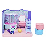 Gabby's Dollhouse, Primp and Pamper Bathroom with Mercat Figure, 3 Accessories, 3 Furniture and 2 Deliveries, Kids Toys for Ages 3 and up