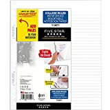 Five Star Loose Leaf Paper, Insertable Filler Paper to Add-Rearrange Pages in Spiral Notebook, College Ruled, 11-1/2" x 8", 75 Sheets, Reinforced, 1 Pack (17022)