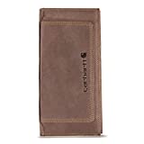 Carhartt Men's Rodeo Wallet, Leather Triple-Stitched (Brown), One Size