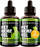 Kinpurr (2 Pack) Hemp Oil for Dogs and Cats - Anxiety and Stress Relief - Infused with Omega 3, 6, 9 - Calming Aid - Pet Hemp Oil - Hip and Joint Pain Relief - for All Breeds and Ages - 4 fl oz Set