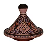 Moroccan Handmade Serving Tagine Exquisite Ceramic With Vivid colors Original 8 inches Across