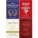 Ryan Holiday Collection 4 Books Set (The Obstacle is the Way, Ego is the Enemy, The Daily Stoic, Perennial Seller)