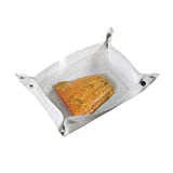 Grand Fusion No Leak Non Stick Silicone Clear Baking Mat. Corners Snap Together to Form a BPA Free Leakproof Tray. Save Time Cleaning, Oven Safe to 450 Deg. Fits Half Sheet Pans 11.8x15.75 In
