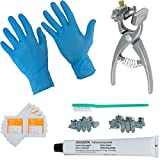 BOCCS Small Animal Complete Tattoo Kit with 0-9 and A-Z, Nitrile Gloves, and 5oz Black Paste for Identification of Sheep, Rabbits, Pigs, Goats, Cattle Livestock