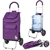 dbest products Trolley Dolly Shopping Grocery Foldable Cart, Mauve