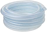 Duda Energy HPpvc100-025ft 25' x 1" ID High Pressure Braided Clear Flexible PVC Tubing Heavy Duty UV Chemical Resistant Vinyl Hose Water Oil