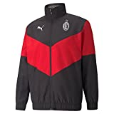 PUMA Men's 2021-22 AC Milan Prematch Football Jacket (Puma Black-Tango Red, Small)
