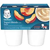 Gerber Yogurt Blends, Simply Peach, 4 - 3.5 Oz Cups (Pack of 6)