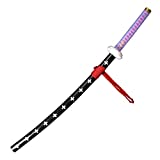 Sword Fort Handmade Katana Anime Sword, Death Surgeon Trafalgar Law Cosplay Sword, Kikoku Sword,Black White/Red Yellow (Purple)