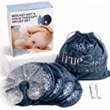 Breast Therapy Pack, 4 Breast Ice Packs for Breastfeeding, Clogged Milk Ducts Relief, Mastitis Relief. Breast Heating Pad for Breastfeeding, Warm Compress for Breastfeeding Breast Warmers for Pumping