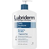 Lubriderm Daily Moisture Hydrating Unscented Body Lotion with Pro-Vitamin B5 for Normal-to-Dry Skin for Healthy-Looking Skin, Non-Greasy and Fragrance-Free Lotion, 16 fl. oz