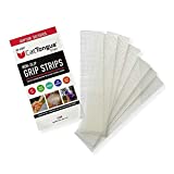 Non-Abrasive Grip Tape Strips by CatTongue - Heavy Duty Waterproof Non Slip Strips for Indoor & Outdoor Use - Thousands of Grippy Uses: Furniture, Bathtubs, Frames, Gaming and More! (Clear)