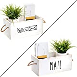 Mail Organizer Countertop - Mail Holder Countertop, Letter Holder, Mail Holder for Desk, Mail Basket for Counter, Mail Tray, Mail Storage Organizer, Mailbox for Desk, Rustic Mail Organizer Desktop