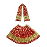 Red Laxmi Durga Devi MATA Dress poshak vastra Cloth lehanga Chunari Puja Item for Idol Statues