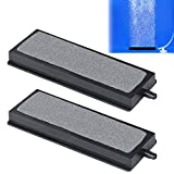 Pawfly 4 Inch Air Stone Grey Mineral Bubble Stone Bar Diffuser Bubbler Airstones for Air Pump, Aquarium, and Fish Tank, 2 Pack