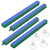 Pawfly 8 Inch Air Stone Bar Bubble Diffuser with 4 Suction Cups Blue Bubble Release Tool for Air Pumps Fish Tanks Aquariums and Hydroponics, 4 Pack