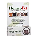 HomeoPet Feline Nose Relief Natural Pet Medicine, Nasal and Sinus-Tract Support for Cats of All Ages, 15 Milliliters