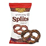 Unique Snacks Extra Dark Splits Pretzels, Delicious Vegan, Homestyle Baked, Certified OU Kosher and Non-GMO, No Artificial Flavor, 11 Oz Bags (Pack of 3)