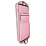 DALIX 60" Professional Garment Bag Cover Suits Dresses Gowns Foldable Shoe Pocket in Pink