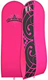 Your Bags Women's Gown Garment Bag - Wedding Prom Dresses - 72"x24", 10" Gusset (Hot Pink and Black Tiara Panel)