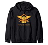 SPQR Roman Eagle Legion Banner Military History Of Rome Zip Hoodie