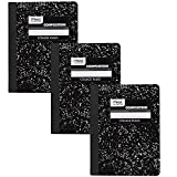 Mead Composition Books, Notebooks, College Ruled Paper, 100 Sheets, Comp Book, Black Marble, 3 Pack (38111)
