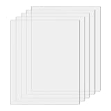5 Pack 8x10" PET Sheets, IVARSOYA 0.04" Transparent Acrylic Sheet, Shatterproof and Light Weight Alternative Plastic Sheets for Photo Frames, Craft Projects, Painting