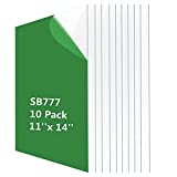 SB777 (10 Pack)11x14 Clear PET Sheet Panel-Flexible PET Plastic Sheet,Alternative to Glass,PET Plexiglass Sheet Used for PosterPicture Frame,Anti-Shatter,TableTop Protector,DIY Craft Projects