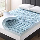 Best Price Mattress 4 Inch 5-Zone Memory Foam Mattress Topper with Cooling Gel Infusion, CertiPUR-US Certified, TwinXL