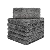 CARCAREZ Microfiber Towels for Cars - 16x16 inch - Plush Edgeless Microfiber Towel - 6 Pack Car Microfiber Towel